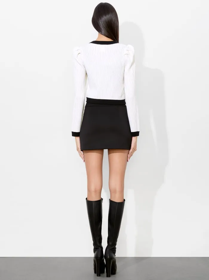 Sweaters Women Alice Olivia Trina Cardigan Ecrublack