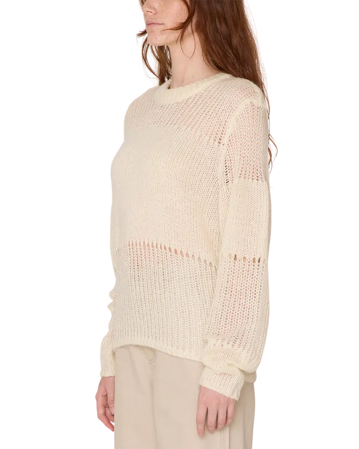 SWEATERS Women OBEY Clothing TRIVIA SWEATER Cream