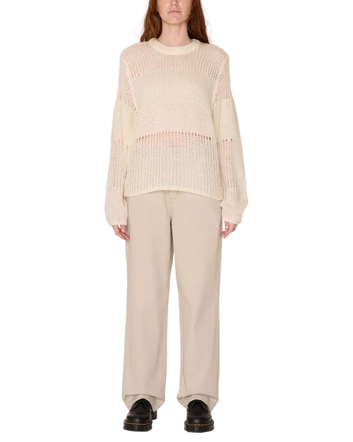 SWEATERS Women OBEY Clothing TRIVIA SWEATER Cream