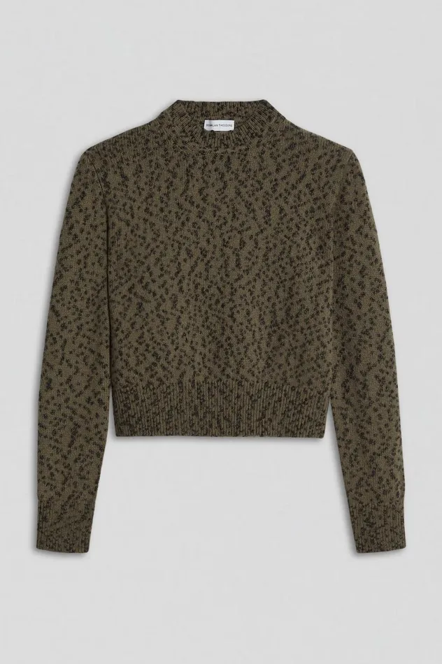 Sweaters Women Scanlan Theodore BOUCLE SHOULDER PAD SWEATER Khaki