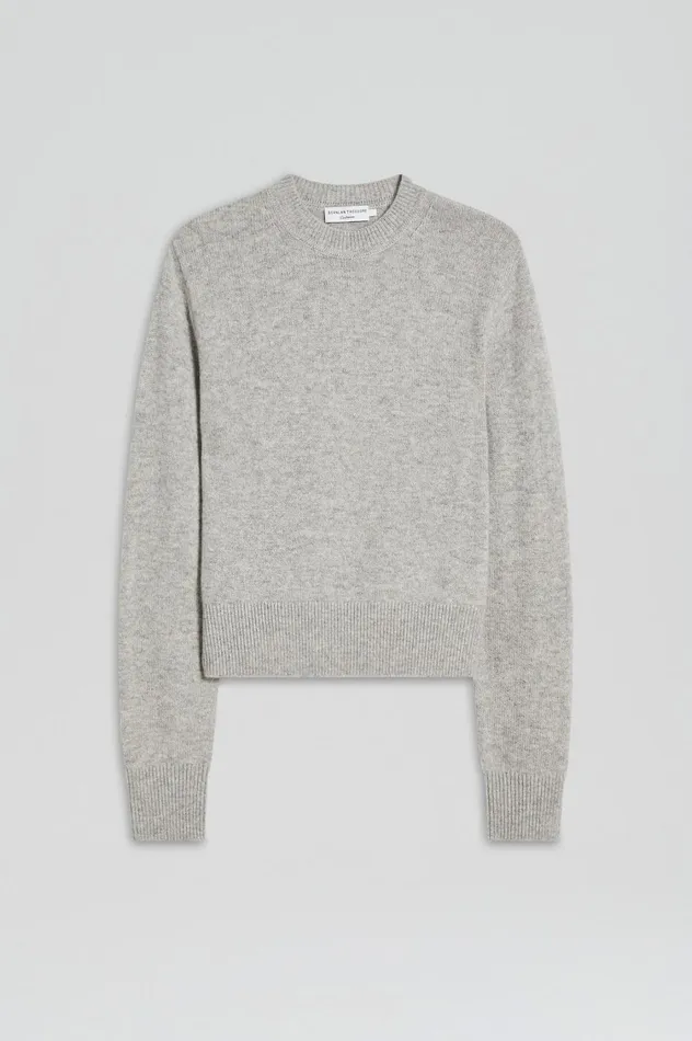 Sweaters Women Scanlan Theodore CASHMERE CREW SWEATER Lightgreymelange