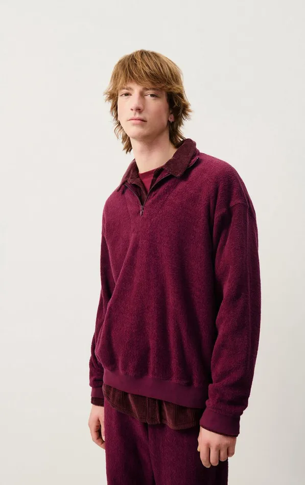 Sweatshirt Bobypark Burgundy Men American Vintage Sweatshirts