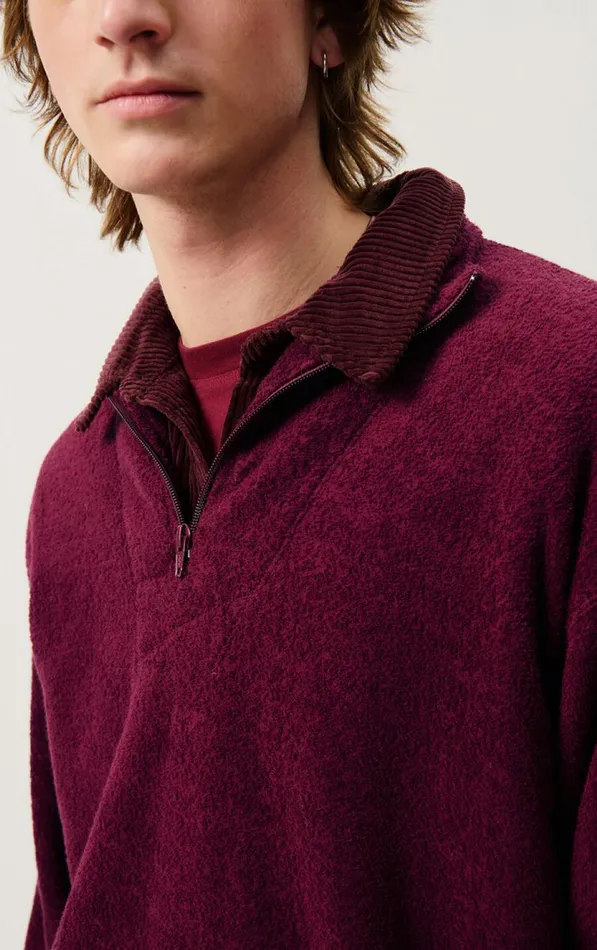 Sweatshirt Bobypark Burgundy Men American Vintage Sweatshirts