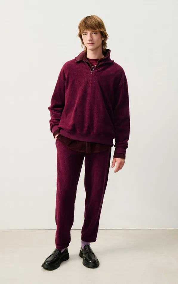 Sweatshirt Bobypark Burgundy Men American Vintage Sweatshirts