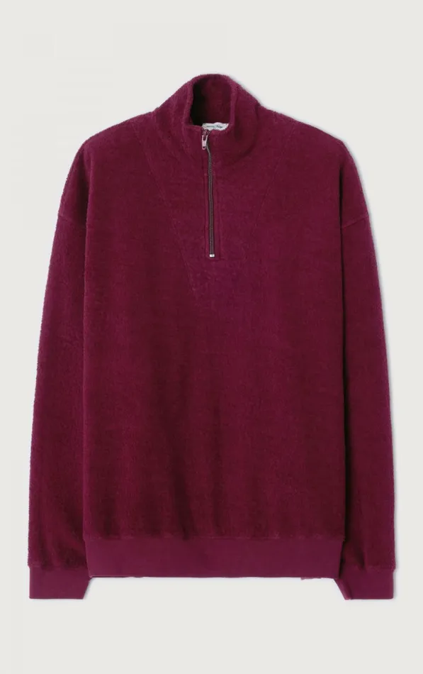 Sweatshirt Bobypark Burgundy Men American Vintage Sweatshirts
