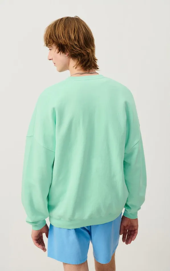 Sweatshirt Izubird Vintage Sea Green Men American Vintage Sweatshirts