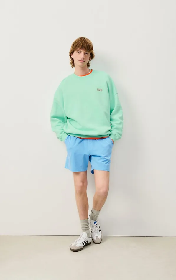 Sweatshirt Izubird Vintage Sea Green Men American Vintage Sweatshirts