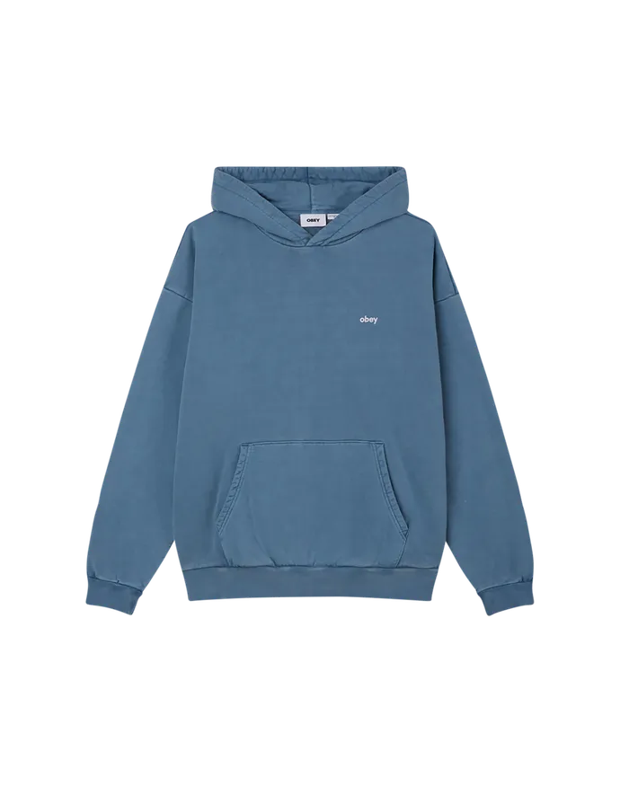 SWEATSHIRTS LOWERCASE PIGMENT PULLOVER Pigment Coronet Blue 8211 OBEY Clothing Men