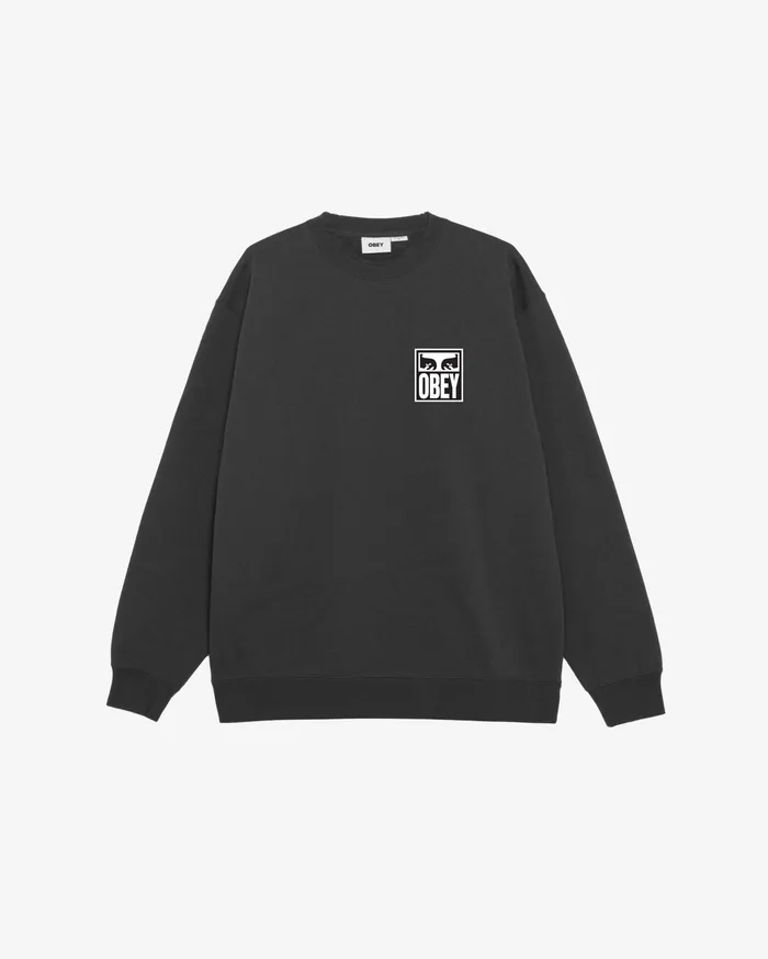 SWEATSHIRTS OBEY EYES ICON CREWNECK Black OBEY Clothing Men
