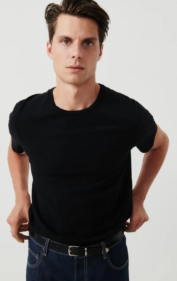 TShirt Bysapick Black Men American Vintage Short Sleeve TShirts