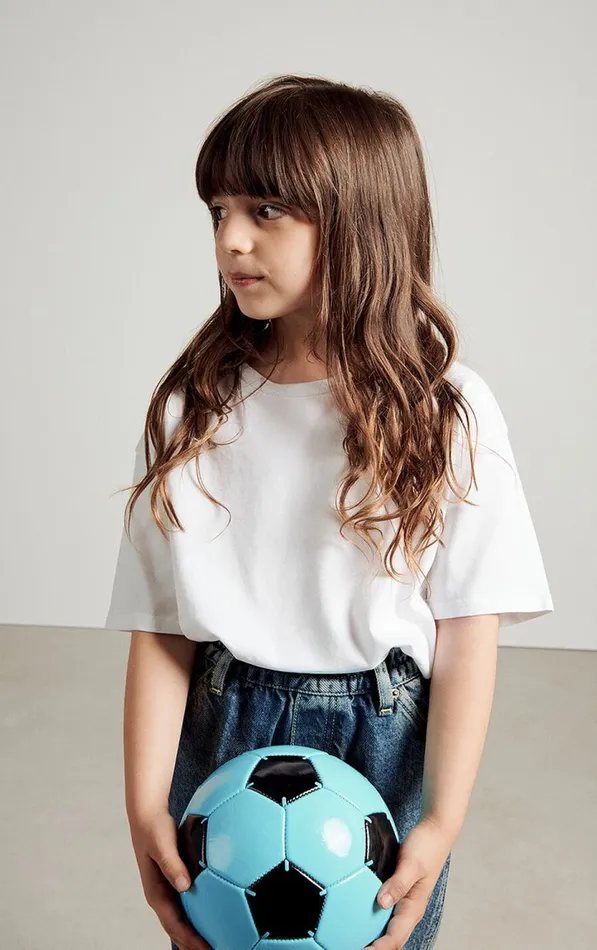 TShirt Fizvalley White Kids American Vintage Short Sleeve TShirts