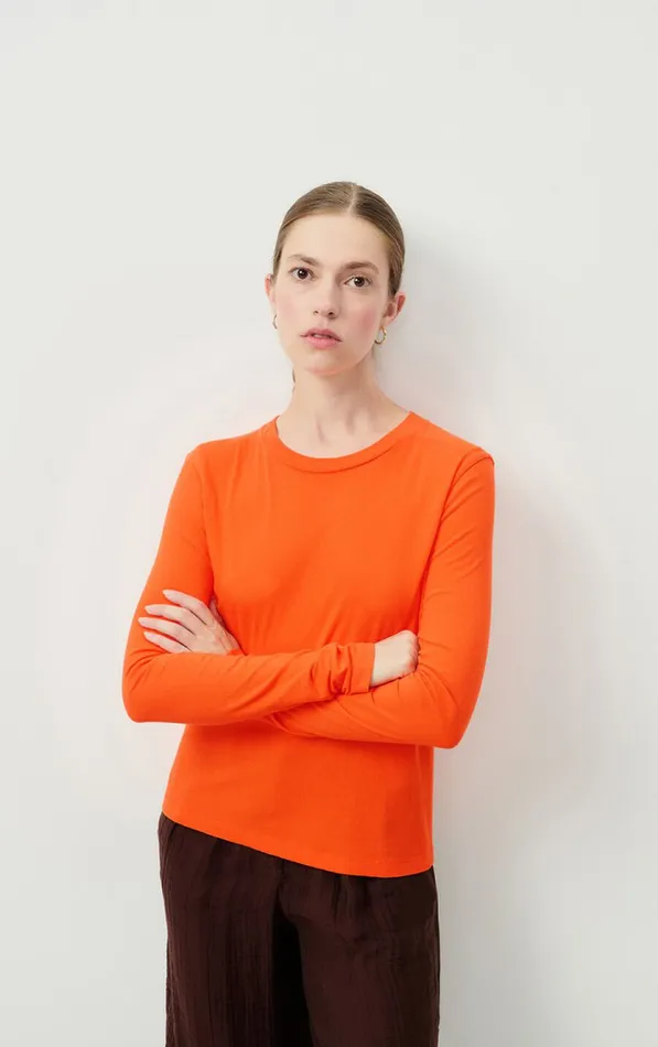 TShirt Gamipy Orange Women American Vintage Long Sleeve TShirts