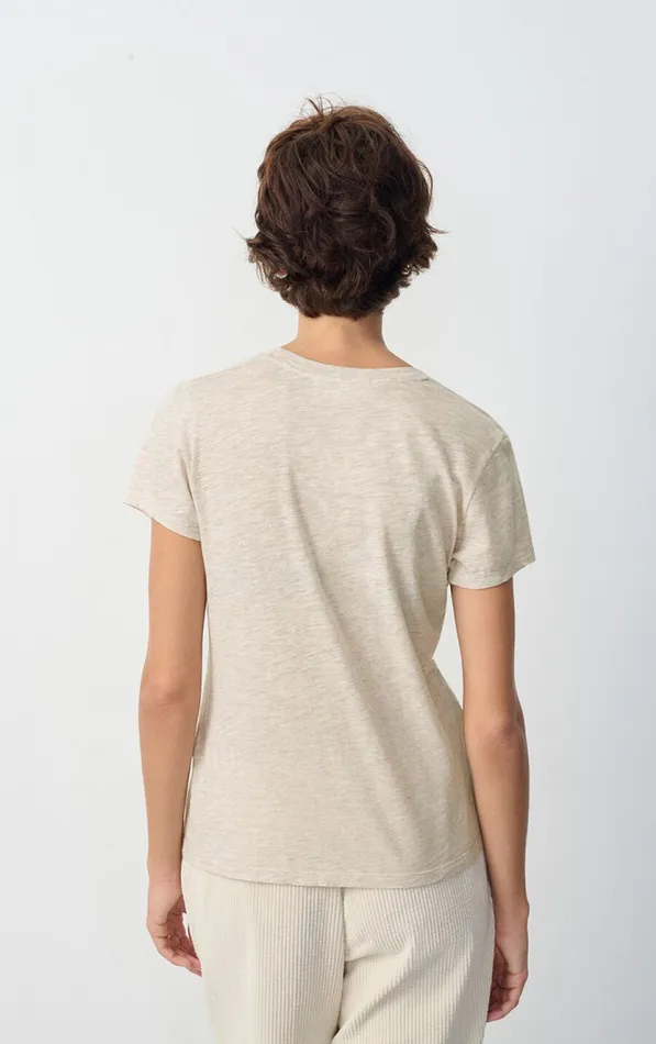 TShirt Jacksonville Melange Cream Women American Vintage Short Sleeve TShirts TShirt Jacksonville Melange Cream Women American Vintage Short Sleeve TShirts
