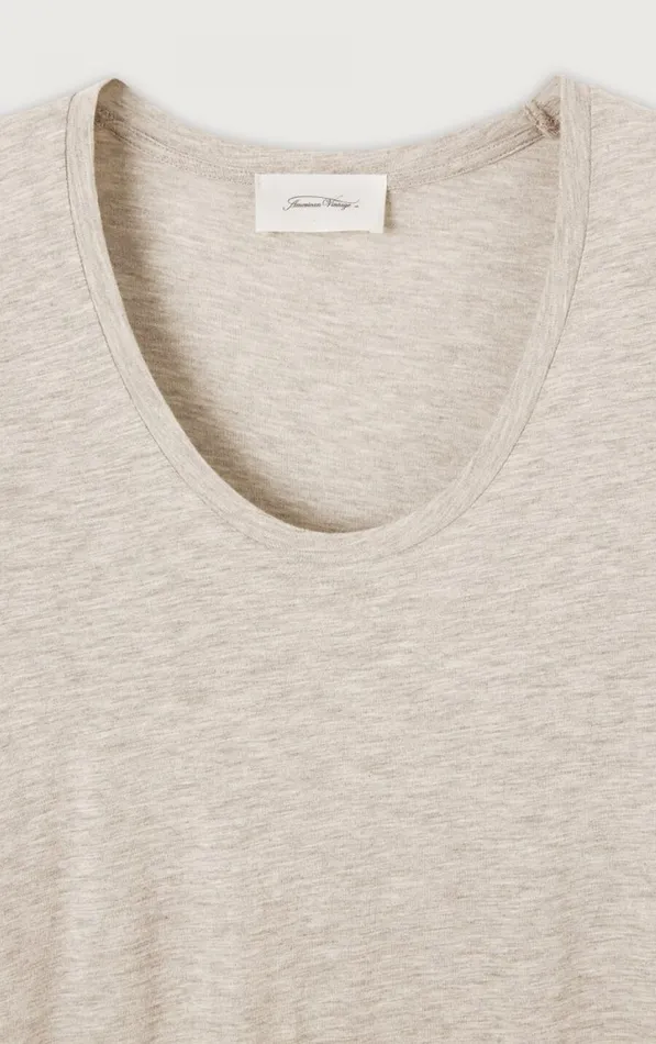 TShirt Jacksonville Melange Cream Women American Vintage Short Sleeve TShirts TShirt Jacksonville Melange Cream Women American Vintage Short Sleeve TShirts