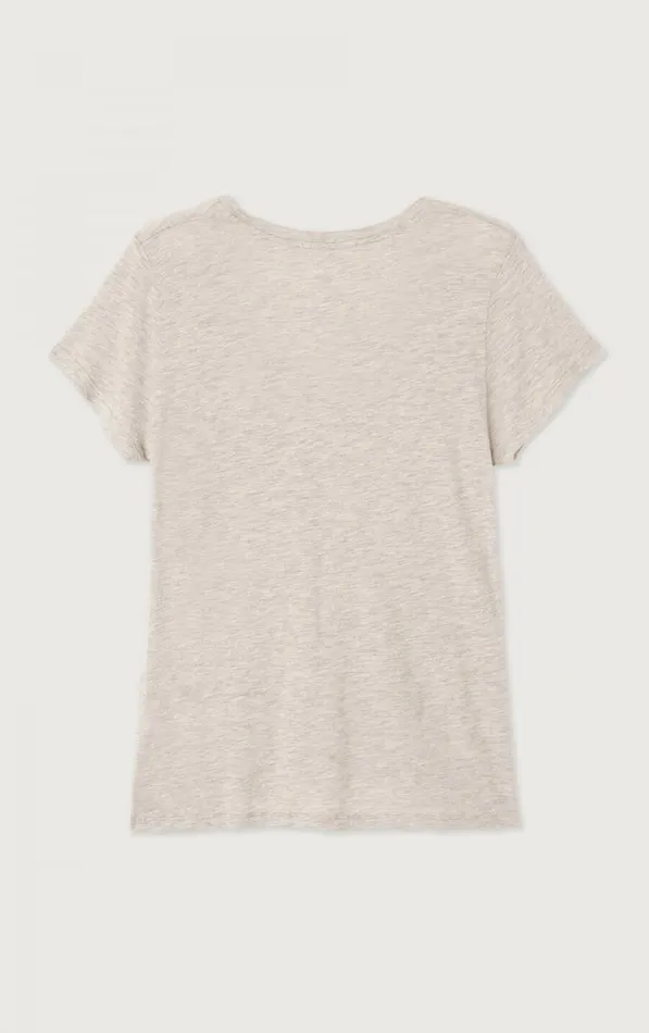 TShirt Jacksonville Melange Cream Women American Vintage Short Sleeve TShirts TShirt Jacksonville Melange Cream Women American Vintage Short Sleeve TShirts