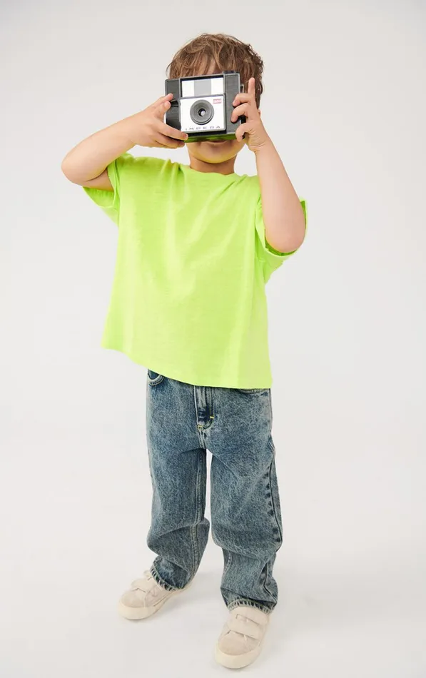 TShirt Sonoma Neon Yellow Kids American Vintage Short Sleeve TShirts