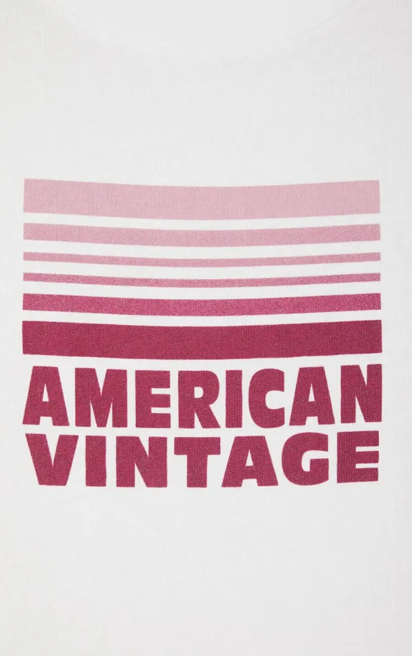 TShirt Ykobow White Print Fuchsia Women American Vintage Short Sleeve TShirts TShirt Ykobow White Print Fuchsia Women American Vintage Short Sleeve TShirts