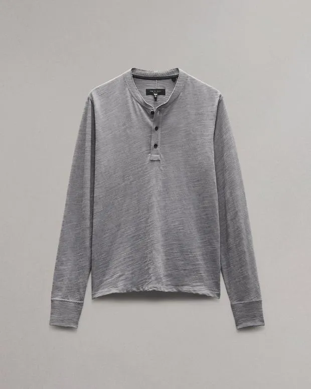 TShirts and Henleys Men Rag and Bone Classic Flame Henley Dark Grey