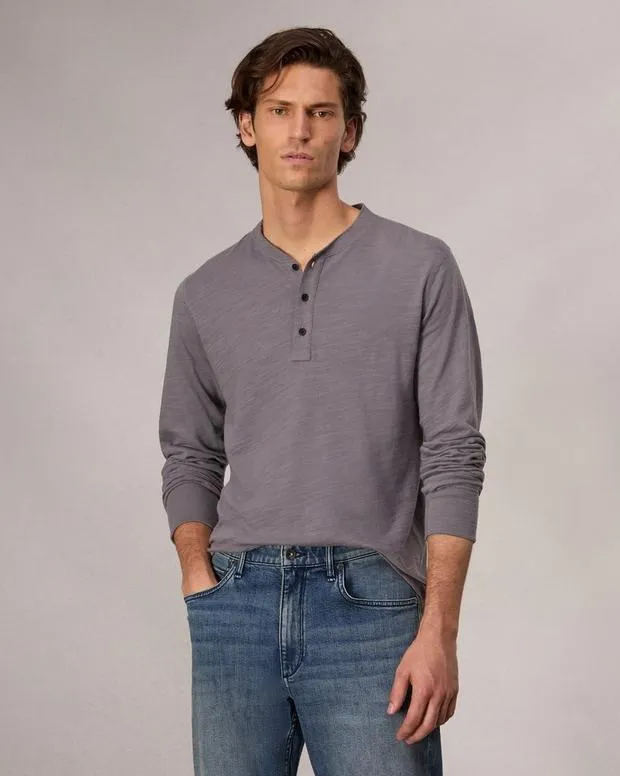 TShirts and Henleys Men Rag and Bone Classic Flame Henley Dark Grey