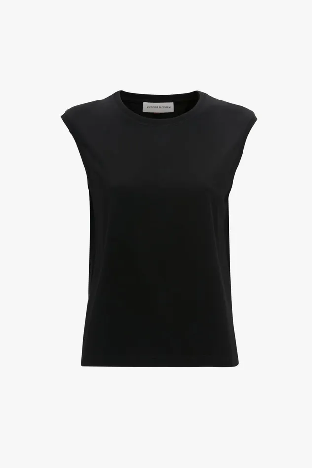 TShirts and Sweatshirts Women Victoria Beckham Sleeveless TShirt In Black