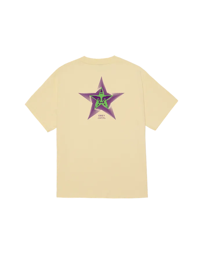 TSHIRTS COSMIC NOISE CLASSIC TSHIRT Pale Yellow OBEY Clothing Men