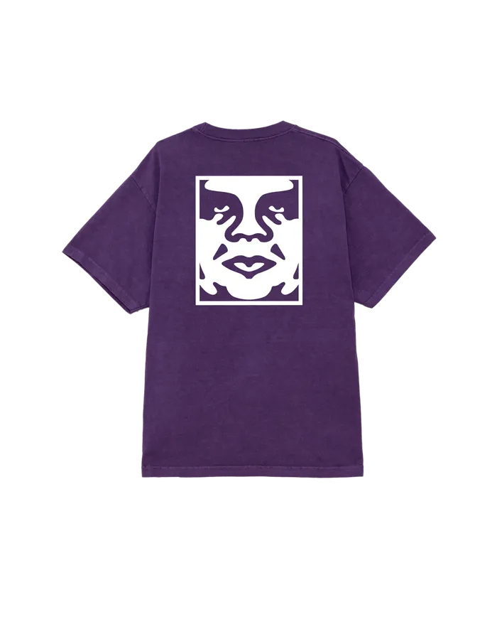 TSHIRTS Men OBEY BOLD ICON FACE PIGMENT TSHIRT Pigment Imperial Purple OBEY Clothing