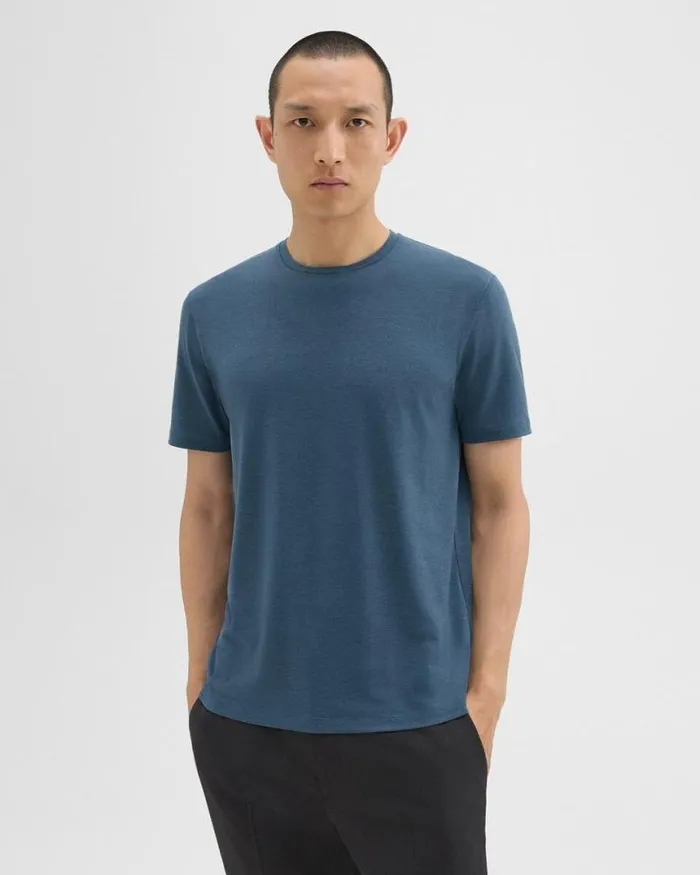 TShirts Polos Men Theory Dorian Tee In Active Knit Twilight TShirts Polos Men Theory Dorian Tee In Active Knit Twilight