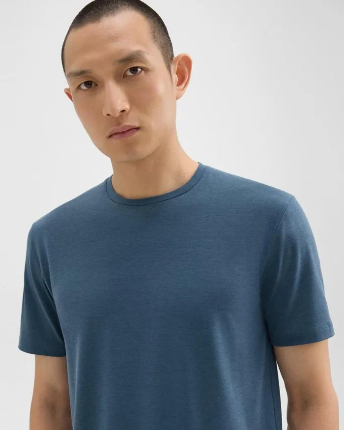 TShirts Polos Men Theory Dorian Tee In Active Knit Twilight TShirts Polos Men Theory Dorian Tee In Active Knit Twilight