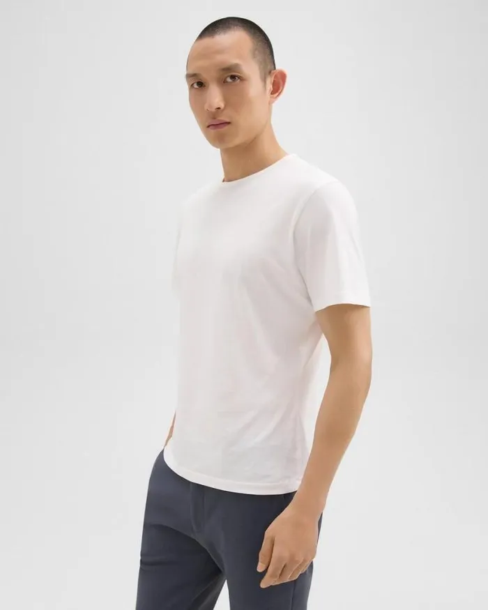 TShirts Polos Men Theory Precise Tee In Pima Cotton Jersey White TShirts Polos Men Theory Precise Tee In Pima Cotton Jersey White