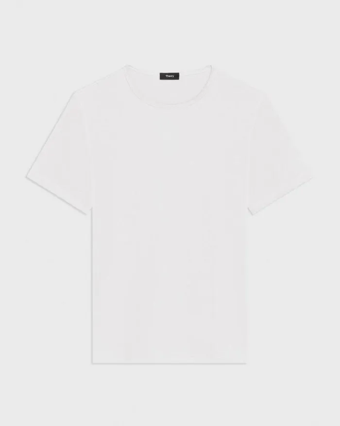 TShirts Polos Men Theory Precise Tee In Pima Cotton Jersey White TShirts Polos Men Theory Precise Tee In Pima Cotton Jersey White