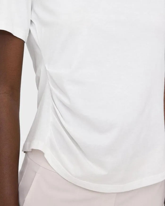 TShirts Tank Tops Women Theory Draped Tee In Organic Cotton White