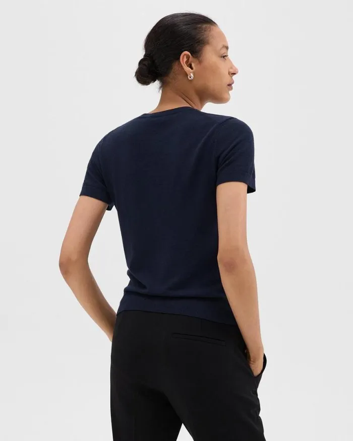 TShirts Tank Tops Women Theory Sweater Tee In Regal Wool Deep Navy