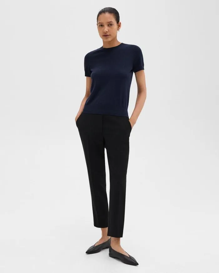 TShirts Tank Tops Women Theory Sweater Tee In Regal Wool Deep Navy