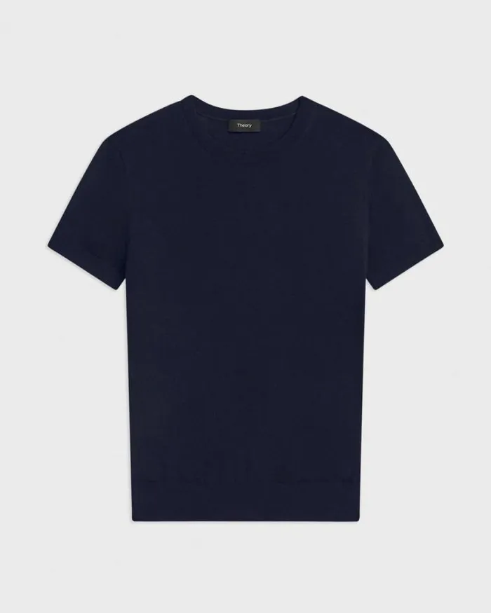 TShirts Tank Tops Women Theory Sweater Tee In Regal Wool Deep Navy