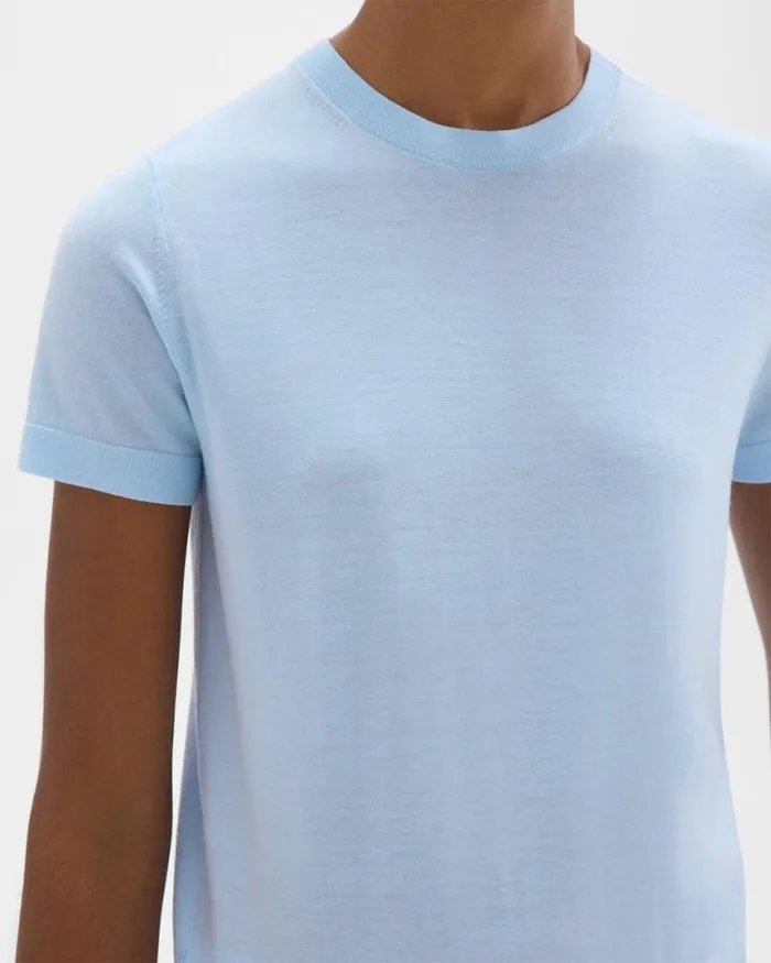 TShirts Tank Tops Women Theory Sweater Tee In Regal Wool Skylight