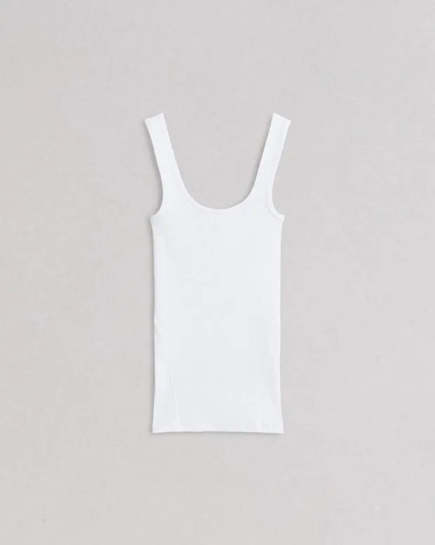 TShirts Women Rag and Bone Essential Rib Scoop Tank White