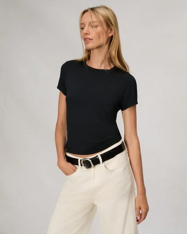 TShirts Women Rag and Bone Luca Baby Tee Black