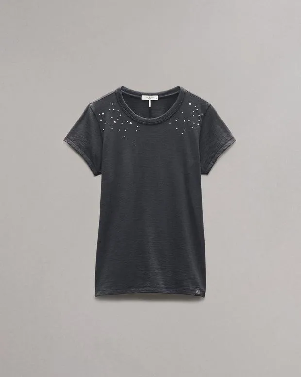 TShirts Women Rag and Bone Studded Cotton TShirt Black TShirts Women Rag and Bone Studded Cotton TShirt Black