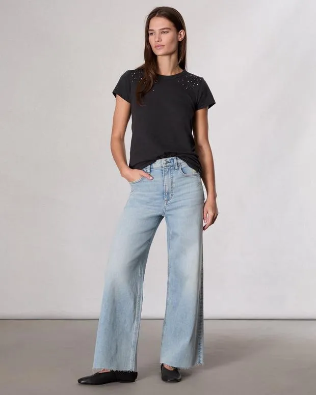 TShirts Women Rag and Bone Studded Cotton TShirt Black TShirts Women Rag and Bone Studded Cotton TShirt Black