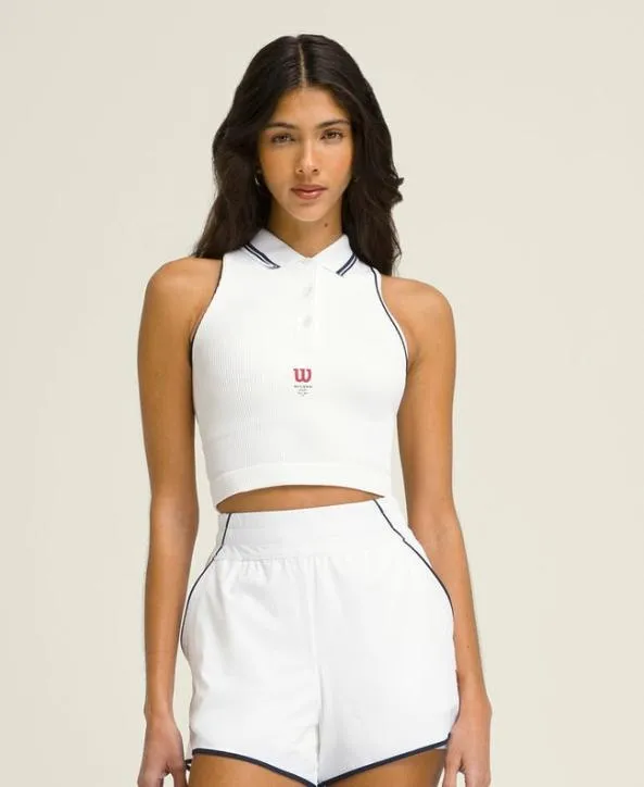 Tanks Women Wilson Topspin Seamless Polo Bright White
