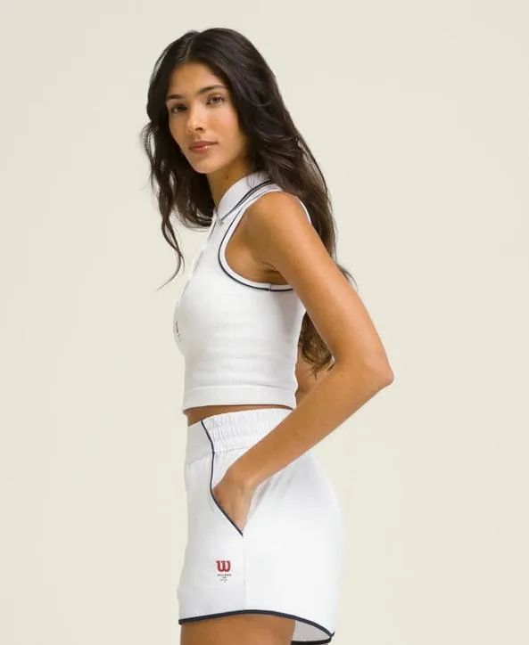 Tanks Women Wilson Topspin Seamless Polo Bright White Tanks Women Wilson Topspin Seamless Polo Bright White