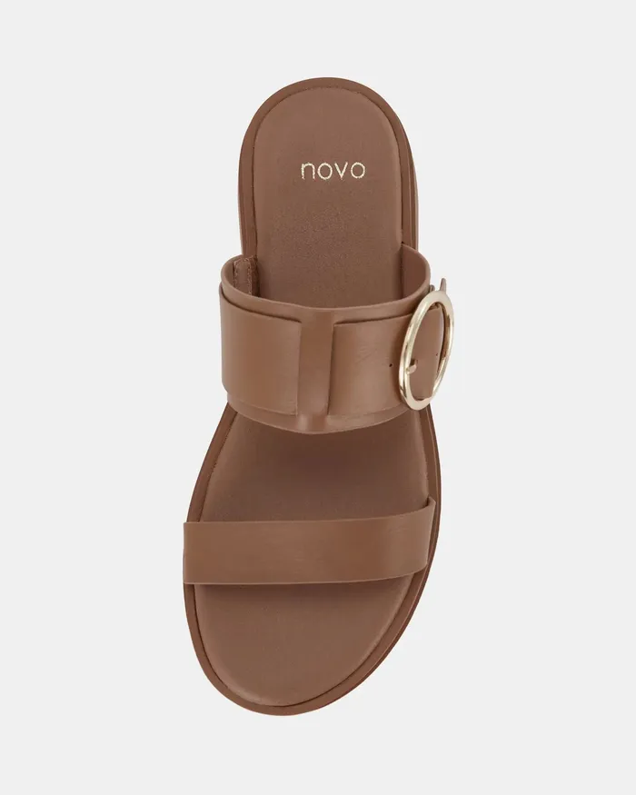 TEASE CARAMEL Sandals Women Slides NOVO Shoes