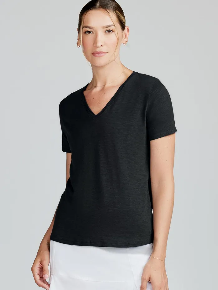 Tennis Pickleball Women Tasc Performance All Day VNeck TShirt
