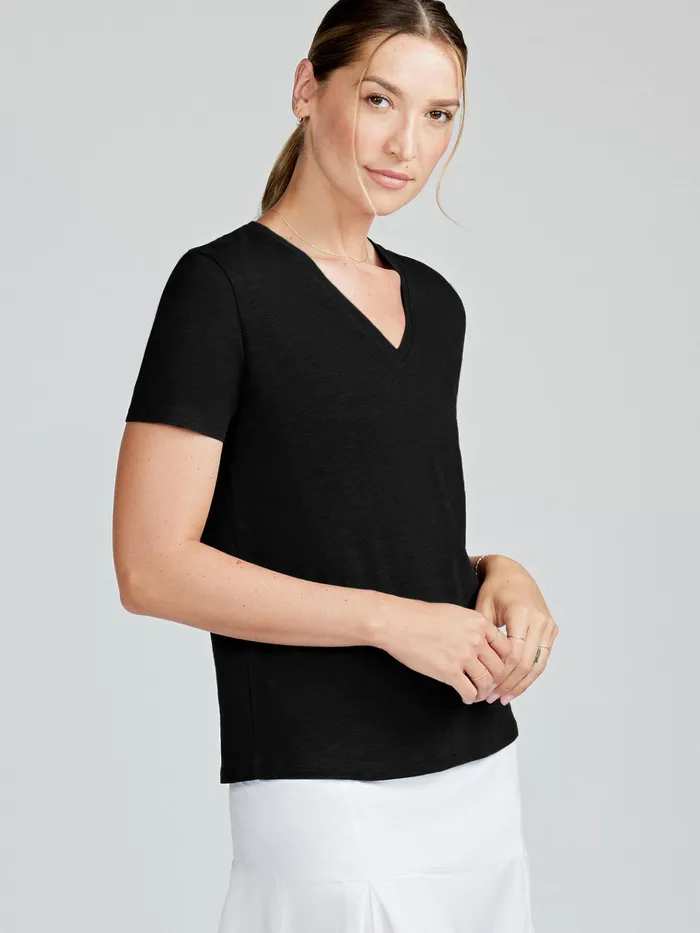 Tennis Pickleball Women Tasc Performance All Day VNeck TShirt