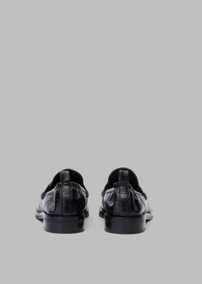The Frankie Shop 31 Phillip Lim Alexa Soft Penny Croco Loafers 8211 Black 8211 Women