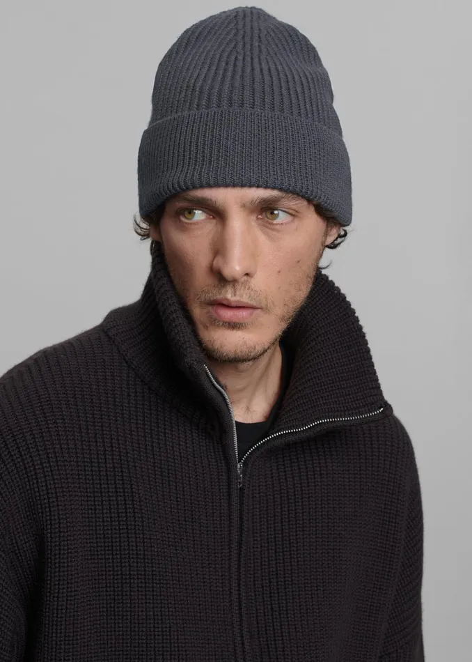 The Frankie Shop Amo Wool Beanie 8211 Grey Melange 8211 Men