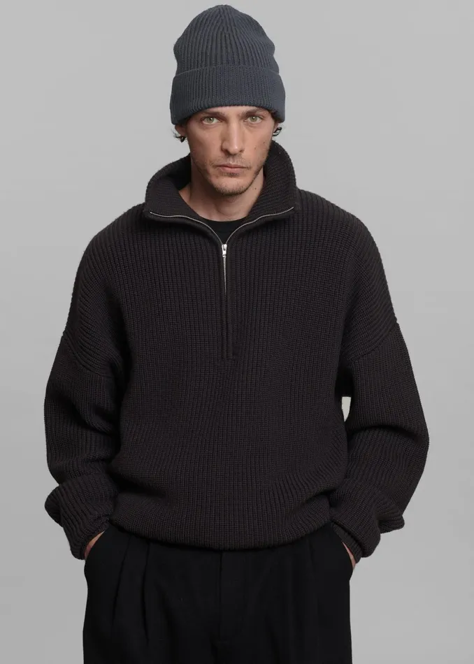 The Frankie Shop Amo Wool Beanie 8211 Grey Melange 8211 Men