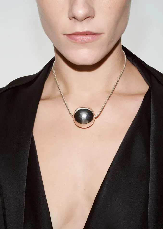 The Frankie Shop Beaufille Globe Necklace 8211 Silver 8211 Women
