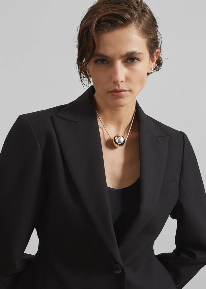 The Frankie Shop Beaufille Globe Necklace 8211 Silver 8211 Women