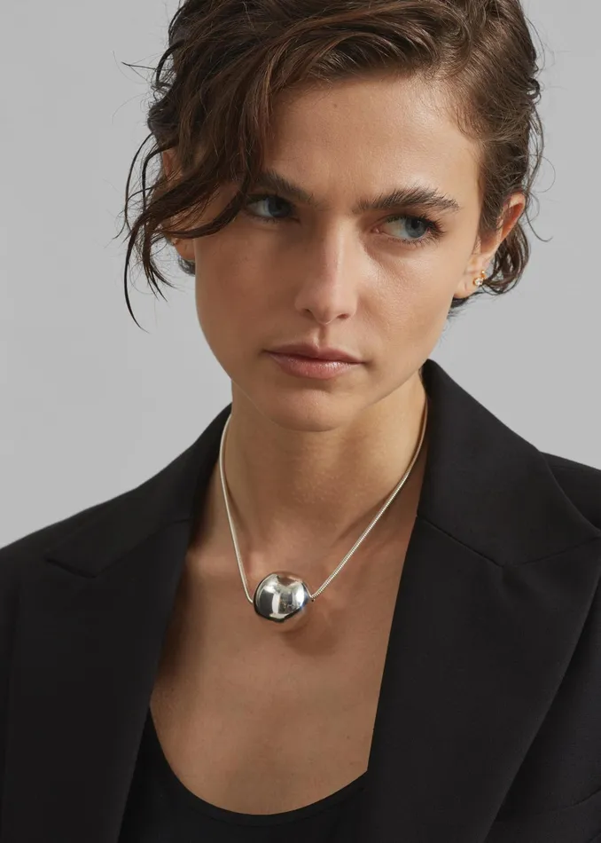 The Frankie Shop Beaufille Globe Necklace 8211 Silver 8211 Women